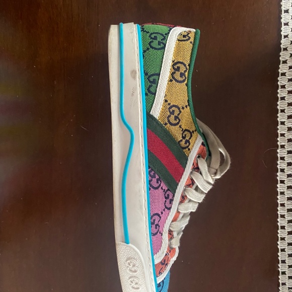 Gucci LIMITED EDITION GUCCI Tennis 1977 Multicolored canvas sneakers - Picture 5 of 12